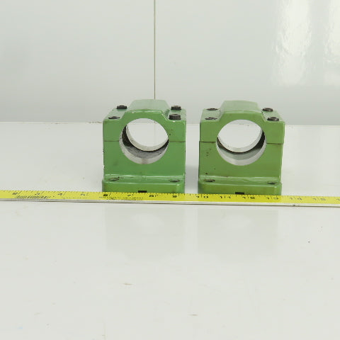 2-1/8" ID Pipe Clamping/Mounting Fixture 5-1/2" x 3-3/4" Base Lot Of 2