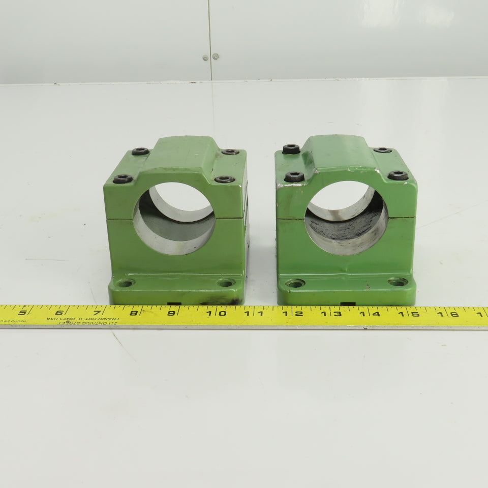2-1/8" ID Pipe Clamping/Mounting Fixture 5-1/2" x 3-3/4" Base Lot Of 2