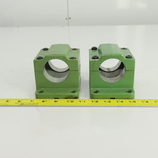 2-1/8" ID Pipe Clamping/Mounting Fixture 5-1/2" x 3-3/4" Base Lot Of 2