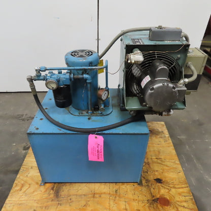 Vickers TK25VP 3Hp 3Ph 208-230/460V Hydraulic Power Unit & Heat Exchanger 30 Gal