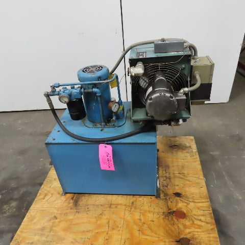 Vickers TK25VP 3Hp 3Ph 208-230/460V Hydraulic Power Unit & Heat Exchanger 30 Gal