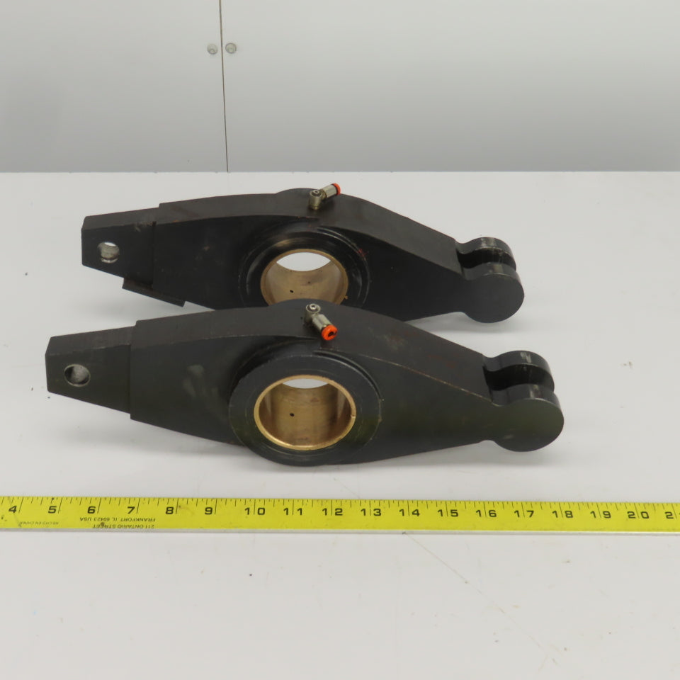 13-5/8" OAL Steering Guiding Pivot Arm 60mm Cooled Brass Bushing Lot Of 2