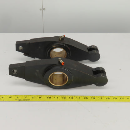 13-5/8" OAL Steering Guiding Pivot Arm 60mm Cooled Brass Bushing Lot Of 2