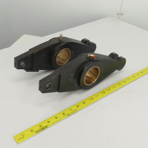 13-5/8" OAL Steering Guiding Pivot Arm 60mm Cooled Brass Bushing Lot Of 2