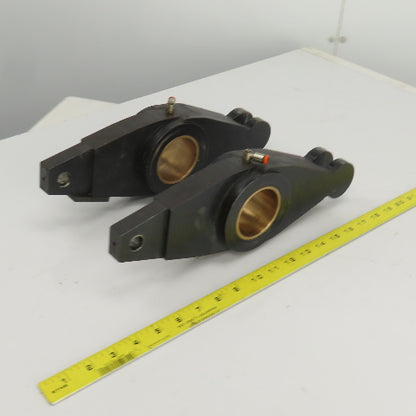 13-5/8" OAL Steering Guiding Pivot Arm 60mm Cooled Brass Bushing Lot Of 2