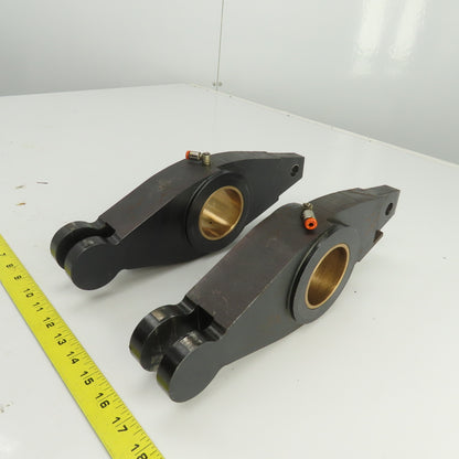 13-5/8" OAL Steering Guiding Pivot Arm 60mm Cooled Brass Bushing Lot Of 2