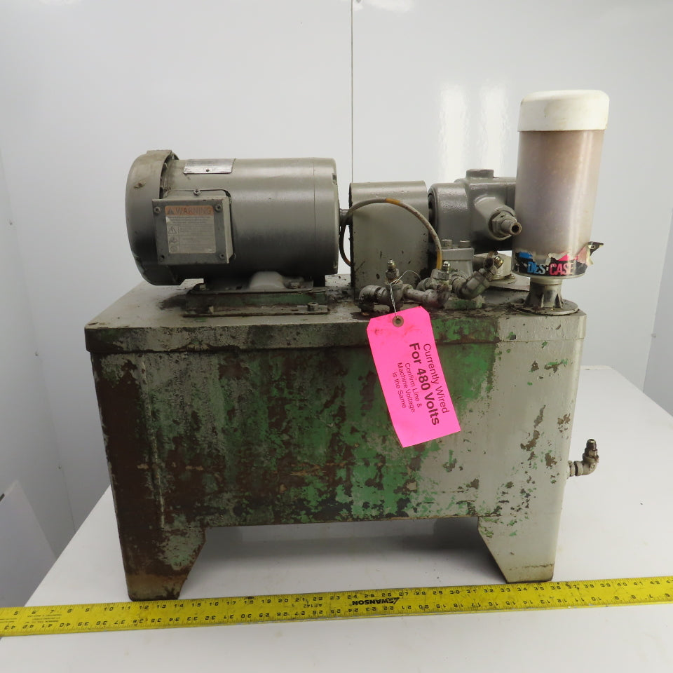 Racine 14 Gallon 1-1/2HP Hydraulic Pump Unit 208-230/460V 3PH