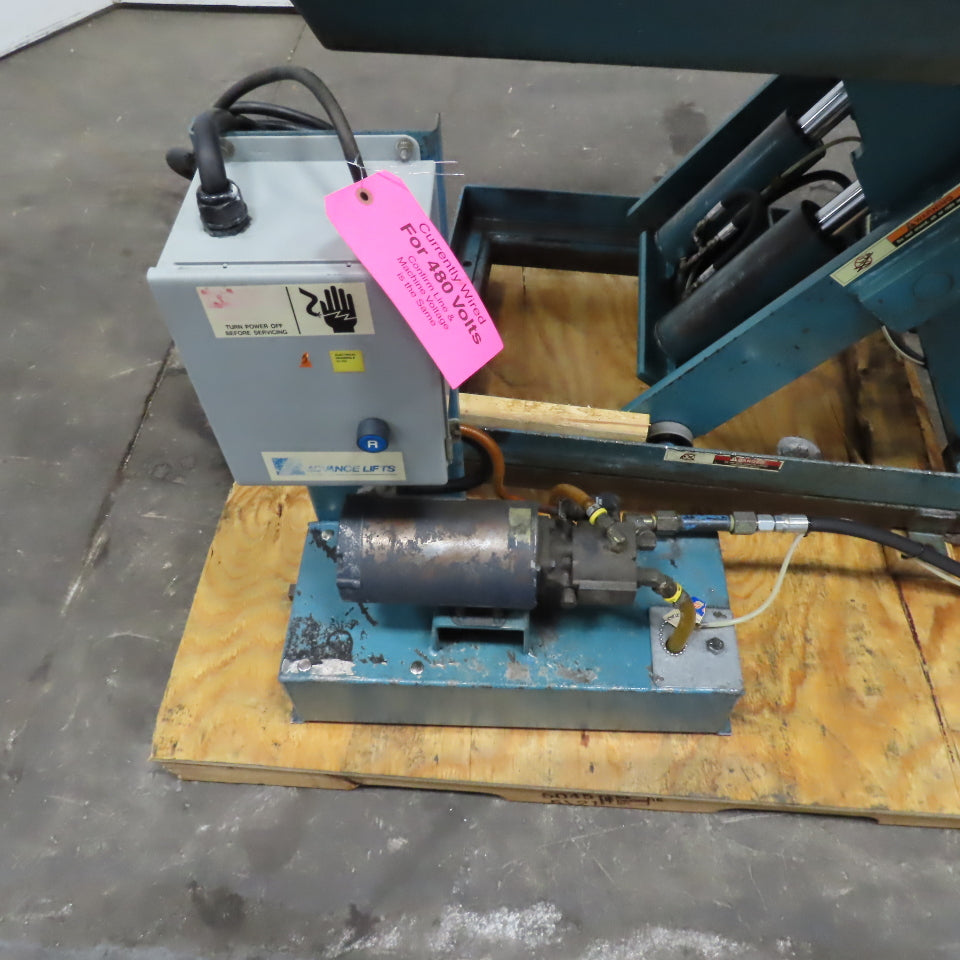 Advance Lifts P-4024 4000Lb 44" x 32" Scissor Lift Hydraulic Table 24" Lift 440V