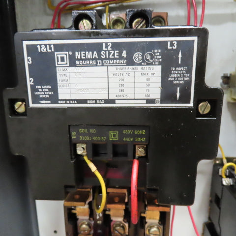 Quincy QSI-350 480V Auto Dual Control From Air Compressor Main Control Cabinet