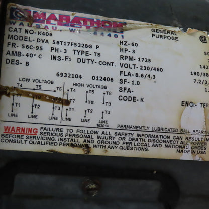 Parker V-Pak V37KM33PMR1/10 Hydraulic Power Unit 3Hp 230/460V 35 Gallon