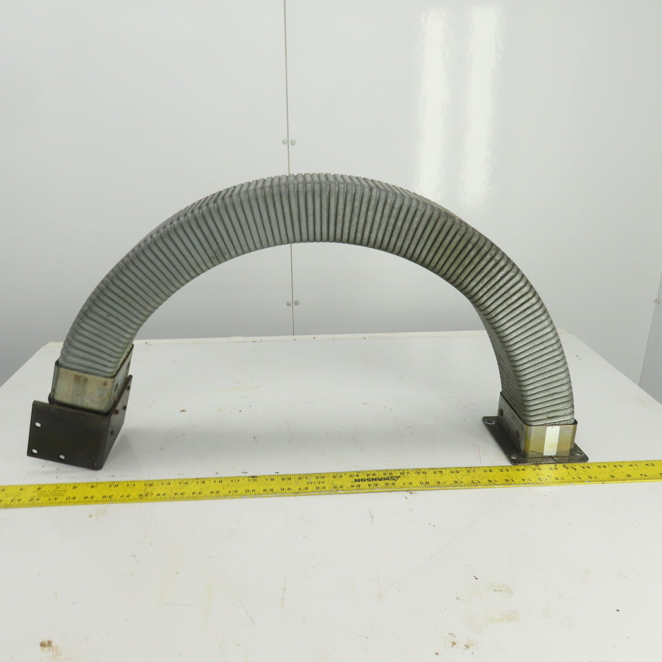 Formal-Flex 35" OAL Half-Moon Enclosed Cable Protector 4"x 2-1/2" ID W/Connector