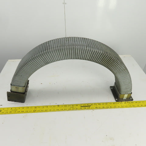 Formal-Flex 35" OAL Half-Moon Enclosed Cable Protector 4"x 2-1/2" ID W/Connector