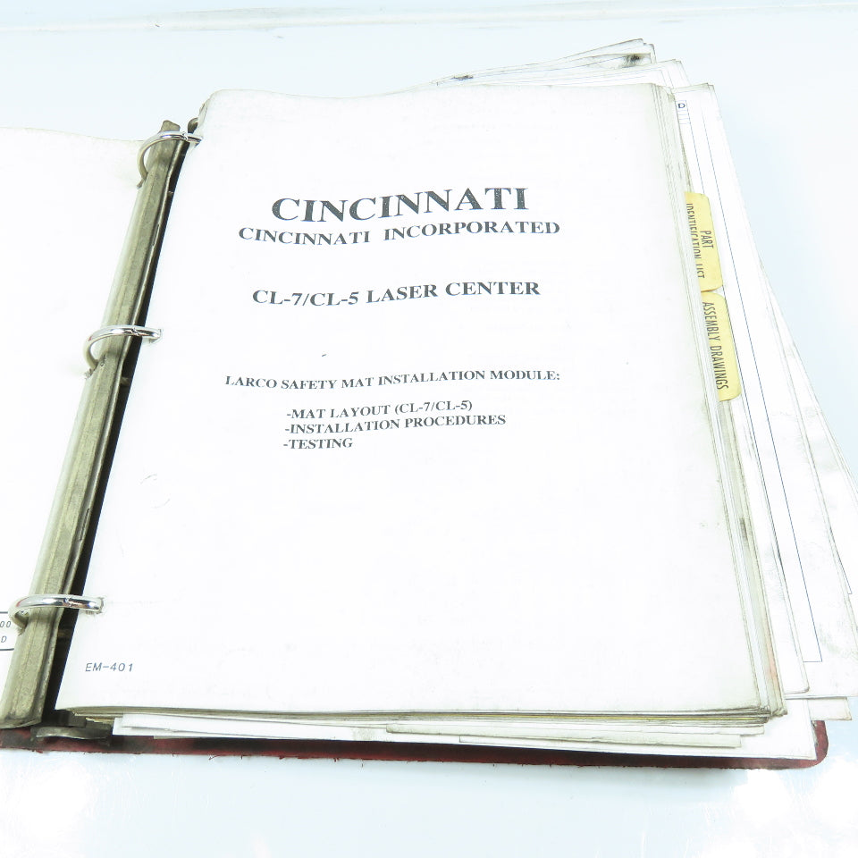 Cincinnati CL-6 Operation Maintenance and Safety Manual