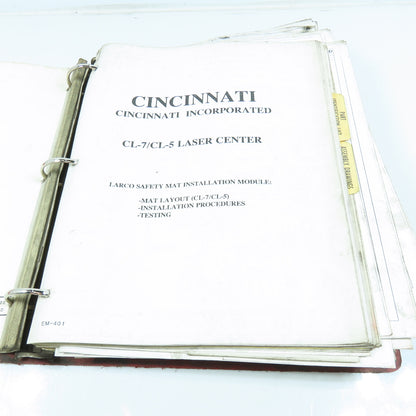 Cincinnati CL-6 Operation Maintenance and Safety Manual