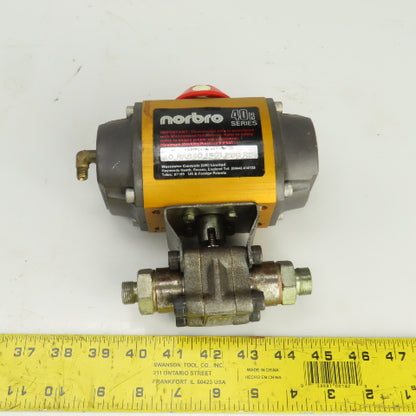 Norbro 10-RKB40-1SG1-E0B-RB 40R Ser. Pneumatic Actuator W/Worcester A105/A105