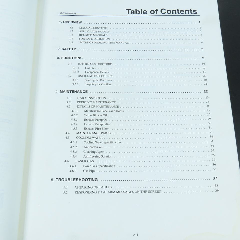 GE Fanuc GFZ-70124EN/01 Laser C Series Operators Manual
