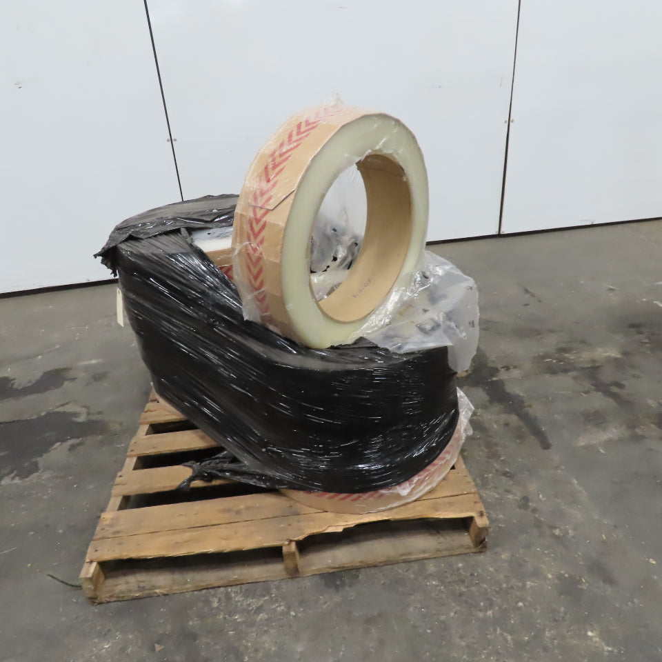 7/16" Natural Polypropylene Heat Seal Box Strap Banding 16" Core Lot Of 8