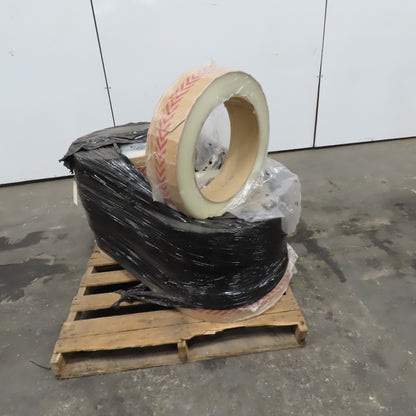 7/16" Natural Polypropylene Heat Seal Box Strap Banding 16" Core Lot Of 8