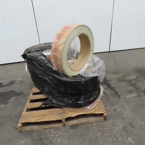 7/16" Natural Polypropylene Heat Seal Box Strap Banding 16" Core Lot Of 8