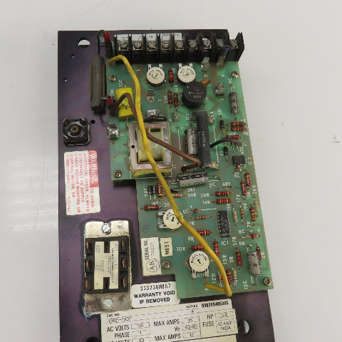 Allen Bradley Ser A. 3/4HP Drive Board 115VAC 15A 1PH 90VDC 12A