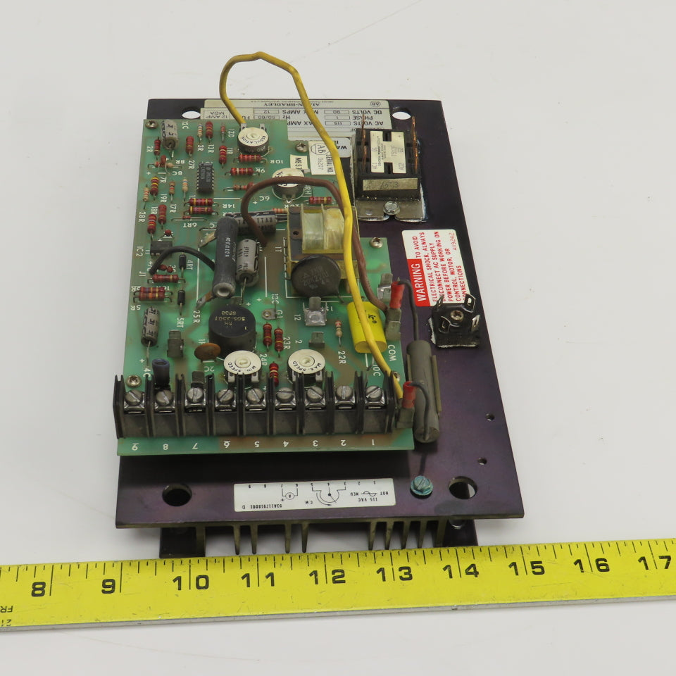 Allen Bradley Ser A. 3/4HP Drive Board 115VAC 15A 1PH 90VDC 12A