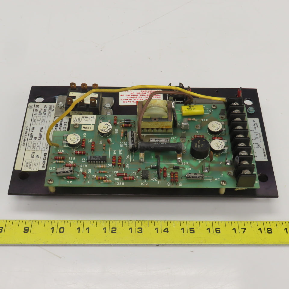 Allen Bradley Ser A. 3/4HP Drive Board 115VAC 15A 1PH 90VDC 12A