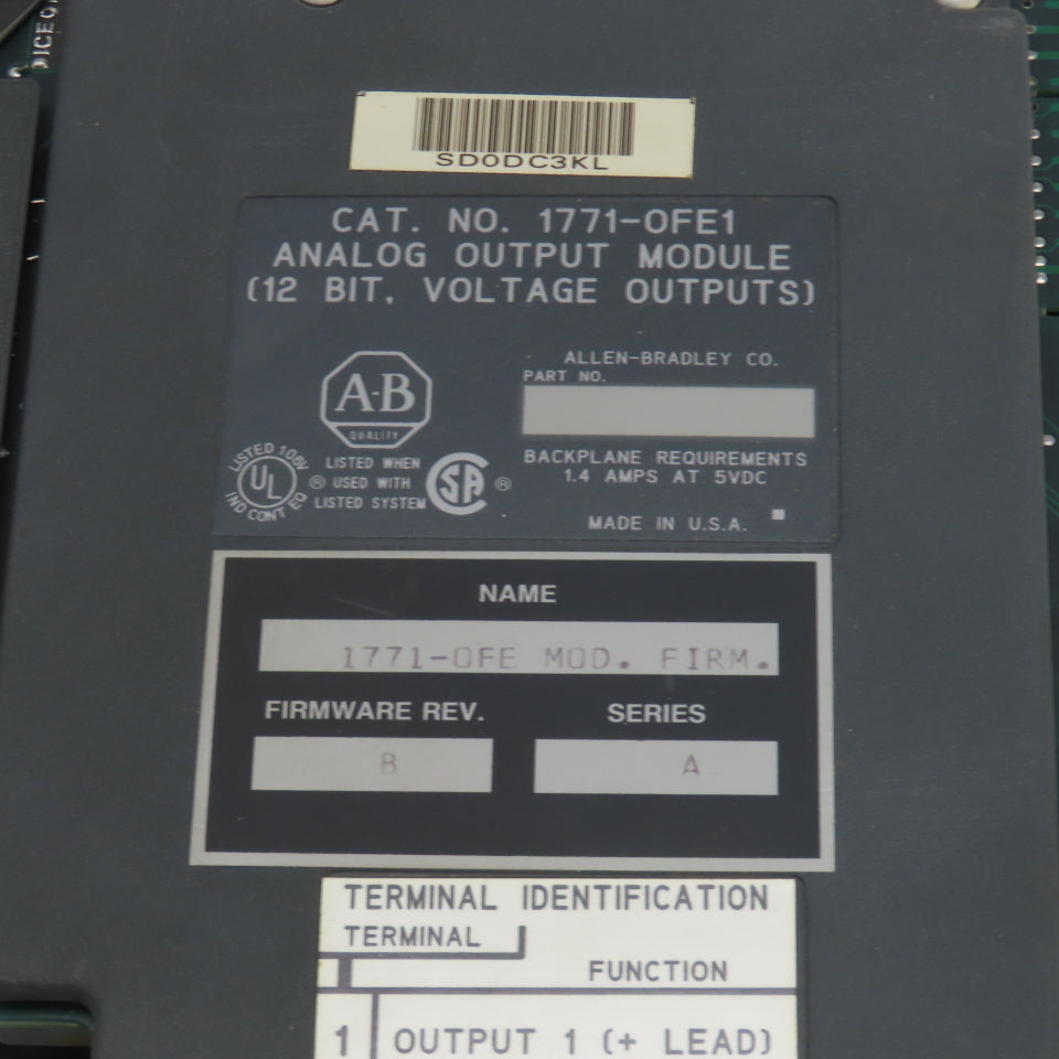 Allen Bradley 1771-OBD/1771-OFE1/1771-OGC Output Modules Lot Of 4