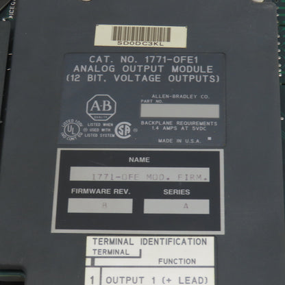 Allen Bradley 1771-OBD/1771-OFE1/1771-OGC Output Modules Lot Of 4