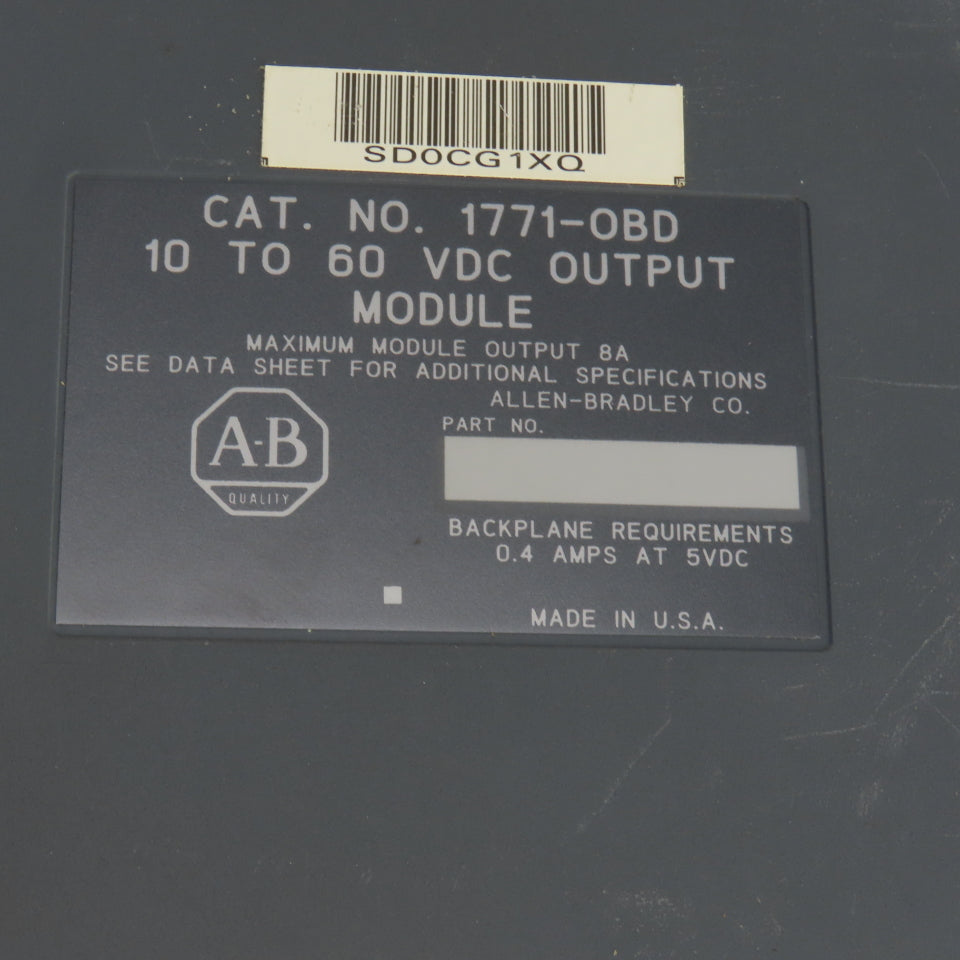 Allen Bradley 1771-OBD/1771-OFE1/1771-OGC Output Modules Lot Of 4