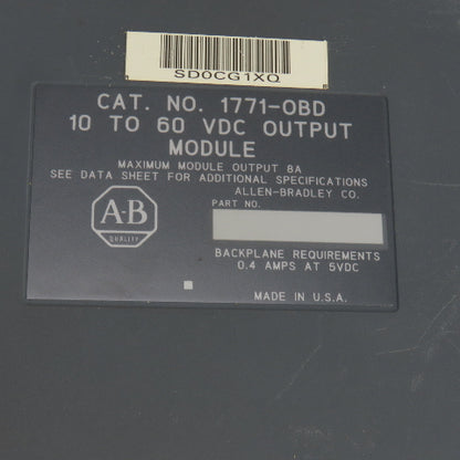 Allen Bradley 1771-OBD/1771-OFE1/1771-OGC Output Modules Lot Of 4