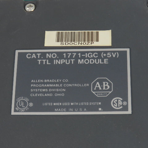 Allen Bradley 1771-IGC (+5V) TTL Input Module/Card Lot Of 2