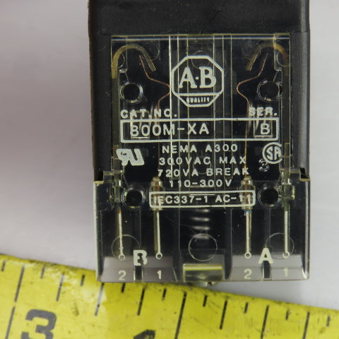 Allen Bradley 800MR-QT24 Ser D Red Illuminated Momentary Push-Button 24VDC Lot/4