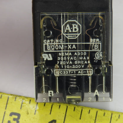 Allen Bradley 800MR-QT24 Ser D Red Illuminated Momentary Push-Button 24VDC Lot/4