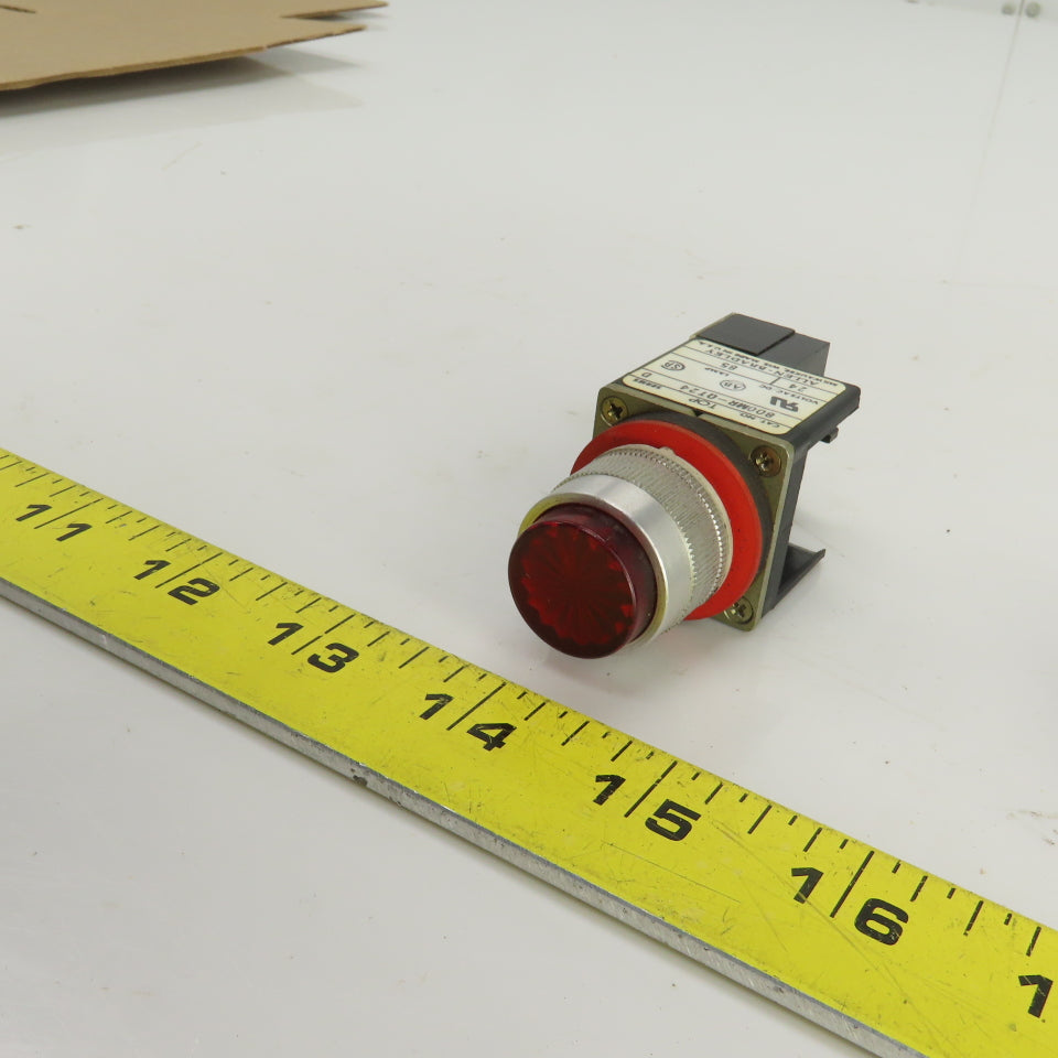 Allen Bradley 800MR-QT24 Ser D Red Illuminated Momentary Push-Button 24VDC Lot/4