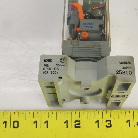 Releco C3-A 33 X 6A Relay W/SR3P-06 Socket Lot Of 2