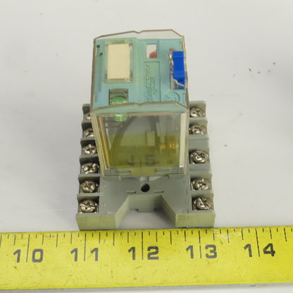 Releco C3-A 33 X 6A Relay W/SR3P-06 Socket Lot Of 2
