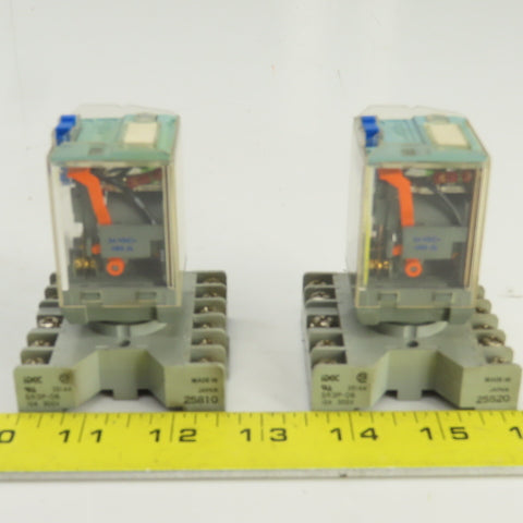 Releco C3-A 33 X 6A Relay W/SR3P-06 Socket Lot Of 2