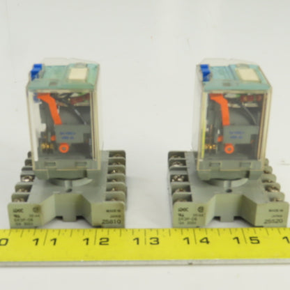 Releco C3-A 33 X 6A Relay W/SR3P-06 Socket Lot Of 2