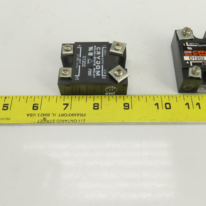 Crydom D1202 Solid State Relay Output 120VAC 2.5A Input 3-32VDC Lot Of 3