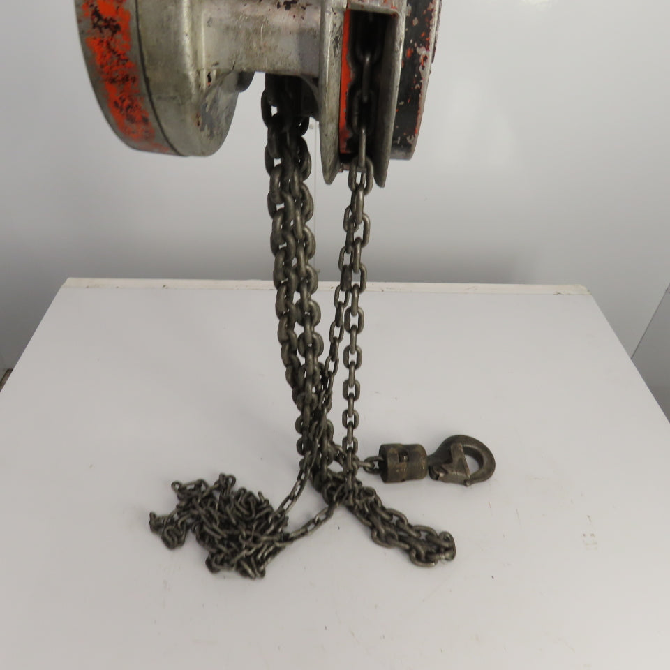 CM 646 2 Ton 4000lb Manual Chain Fall Hoist 7' Lift
