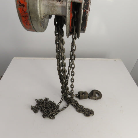 CM 646 2 Ton 4000lb Manual Chain Fall Hoist 7' Lift