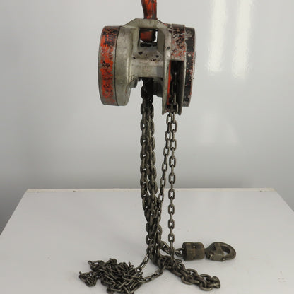 CM 646 2 Ton 4000lb Manual Chain Fall Hoist 7' Lift