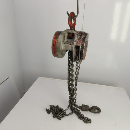 CM 646 2 Ton 4000lb Manual Chain Fall Hoist 7' Lift