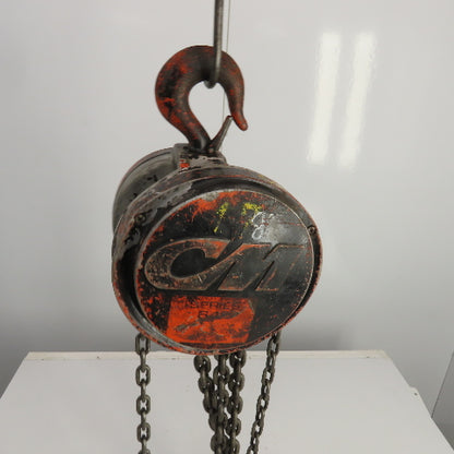 CM 646 2 Ton 4000lb Manual Chain Fall Hoist 7' Lift