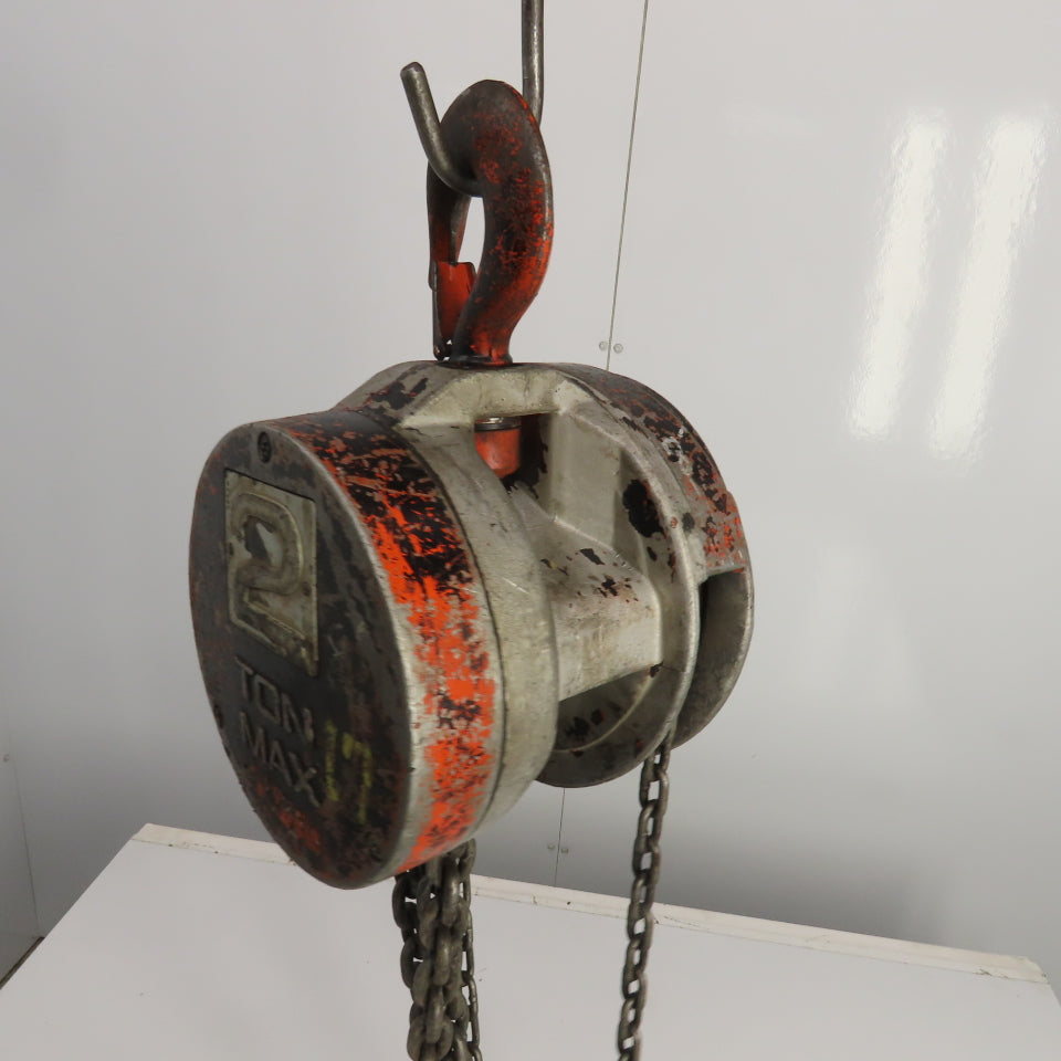 CM 646 2 Ton 4000lb Manual Chain Fall Hoist 7' Lift