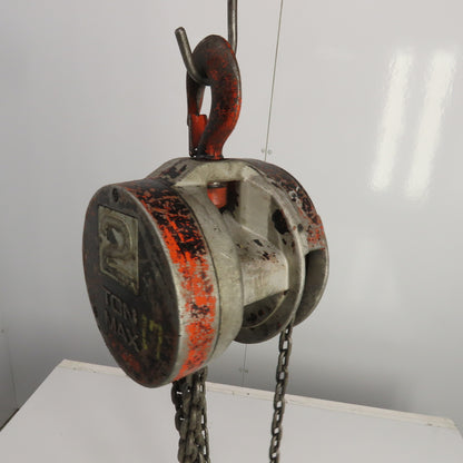 CM 646 2 Ton 4000lb Manual Chain Fall Hoist 7' Lift