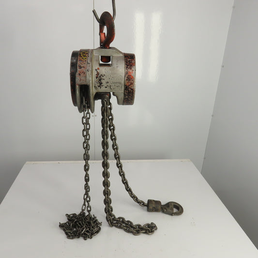 CM 646 2 Ton 4000lb Manual Chain Fall Hoist 7' Lift