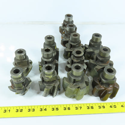 Metcut Misc. 2" To 2-3/8" Radial Drive Counterbore 6 Flute 1/2" Pilot Lot of 13