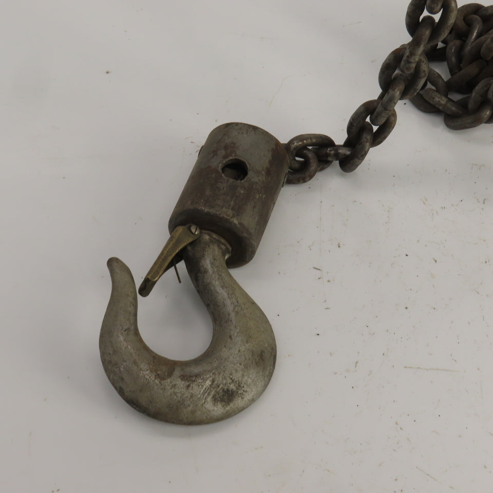 CM Cyclone Model M 2 Ton Manual Chain Fall Hand Hoist 9' Lift 4000lb Capacity