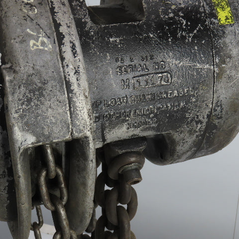CM Cyclone Model M 2 Ton Manual Chain Fall Hand Hoist 9' Lift 4000lb Capacity